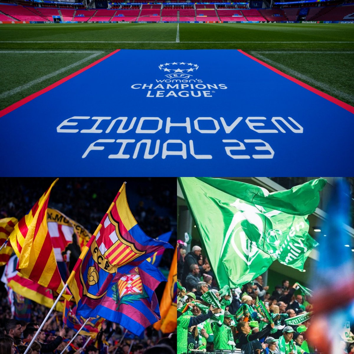 1_cocoo's tweet photo. ¡HOY SE JUEGA LA FINAL DE UEFA WOMEN'S CHAMPIONS LEAGUE! 🏆🇪🇺
Culés y Lobas disputarán en Eindhoven el partido definitivo de la competencia. 🇪🇦⚽🇩🇪
Se esperan un gran espectáculo y JUEGAZO, a disfrutar. 🍿

#UnCoco #Barcelona #Wolfsburg #WomensChampionsLeague #ChampionsLeague https://t.co/zL0wSuXE3t