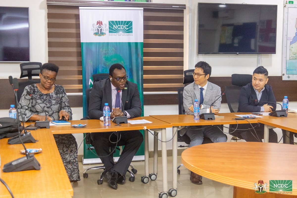 NCDCgov's tweet photo. This week, the NCDC-KOICA fellows gave a debrief of the training programme to the DG @IfedayoTiffy and @Koicainnigeria team.

They presented strategic action plans developed during their training to address identified gaps and further strengthen #Nigeria's health security system https://t.co/Q2RPzzUAof