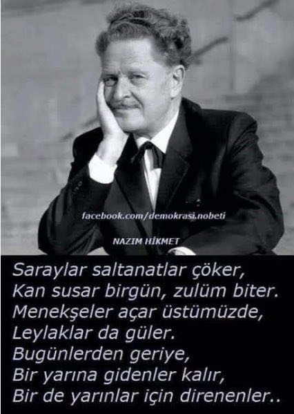 3 Haziran 1963 sabahı saat 06:30'da gazetesini almak üzere ikinci kattaki dairesinden apartman kapısına yürümüş ve gazetesine uzanırken geçirdiği kalp krizi sonucunda Moskova'da hayatını kaybetmişti… Memleket şairi Nazım Hikmet’e saygı ve özlemle..
