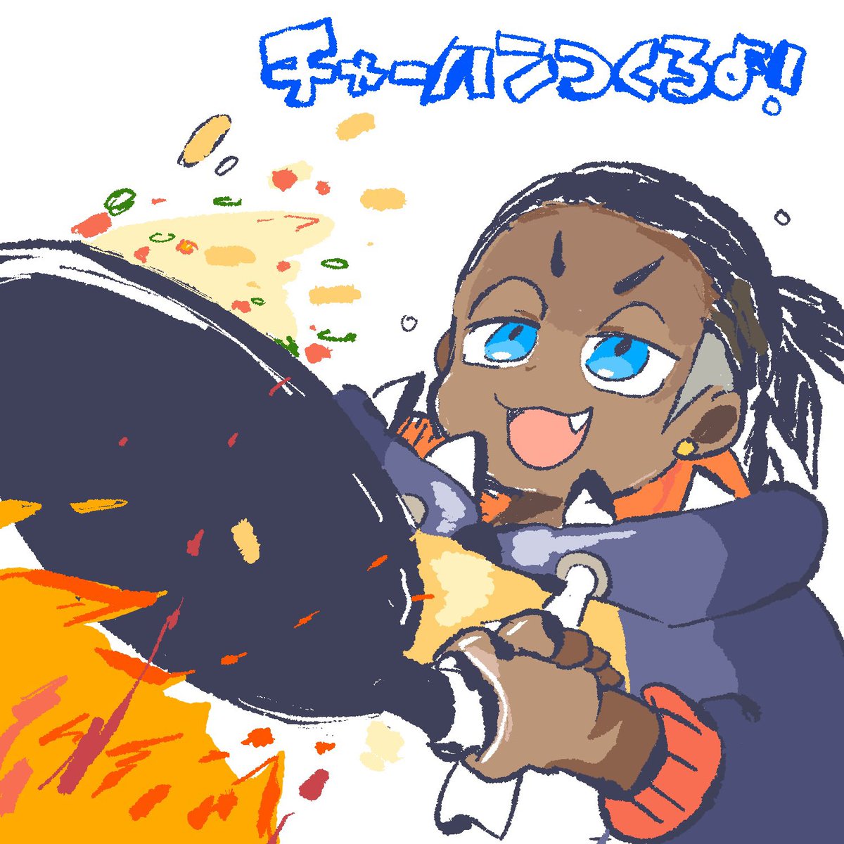 ダンデ(ポケモン) ,キバナ 「再放送祭り継続」|ワルノリのイラスト