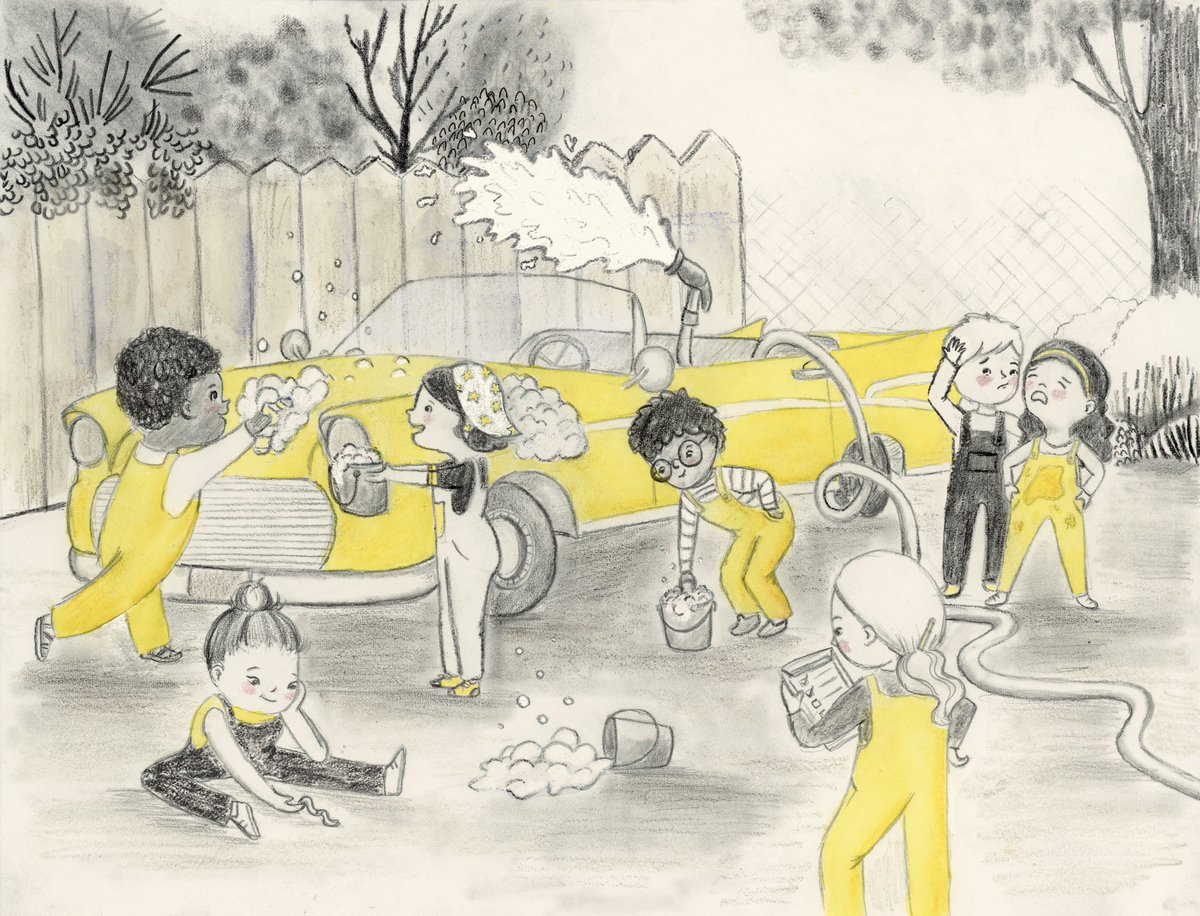 This is your reminder to get your car washed. Hopefully you don’t end up with a hose in your car though. 🧽 Submitting this piece for #scbwidrawthis’ theme “Yellow.”