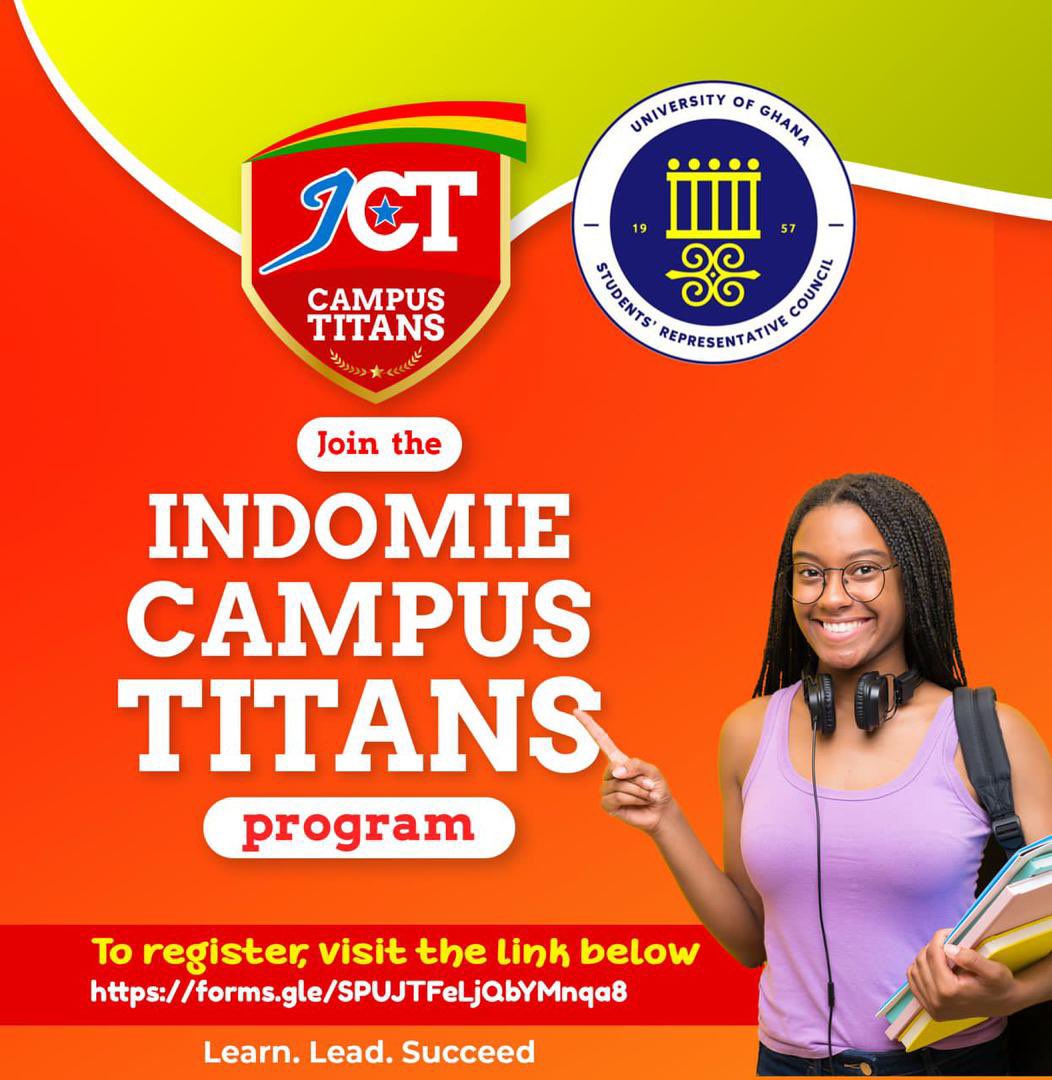 Amidst its partnership with UGSRC, Indomie Ghana is looking for student ambassadors. Fill out the form to take advantage. You may access the form by clicking the link provided below.

 forms.gle/SPUJTFeLjQbYMn… 

#UGSRCis65