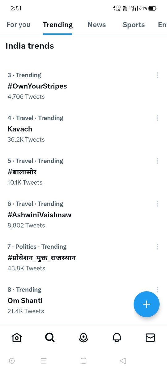 आज तो पुरे दिन चलेगा ये

ट्रेंड
विसंगतिया होती है ,लेकिन उनको दूर भी किया जा सकता है <a href="/ashokgehlot51/">Ashok Gehlot</a>
<a href="/RajGovOfficial/">Government of Rajasthan</a>
<a href="/RajCMO/">CMO Rajasthan</a>

#प्रोबेशन_मुक्त_राजस्थान
#प्रोबेशन_मुक्त_राजस्थान