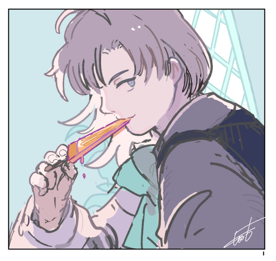 らくがき:アイス買えるくらいの収入になった探偵  #jslashH #創作