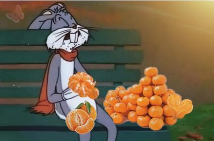 La vida es un poquito más linda cuando te comes una mandarina al sol