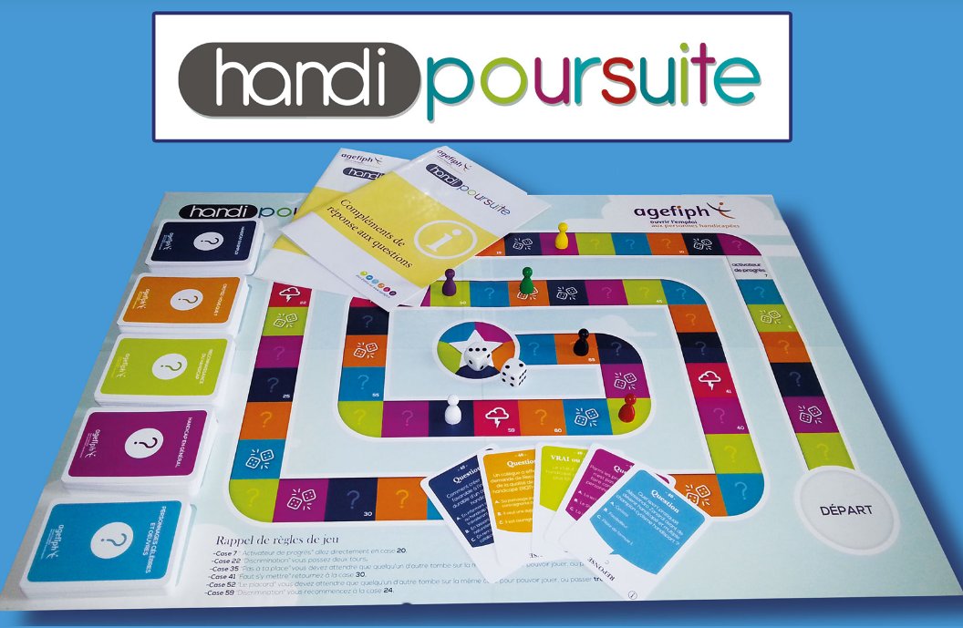 ModJenn's tweet photo. Actualisé en 2022, HANDIPOURSUITE est un #jeu créé par l'Agefiph pour

👉permettre de mieux appréhender le #handicap
👉et plus particulièrement dans l'environnement professionnel (existe en ligne ou en coffret de jeu "classique")

https://t.co/6w3V4uDmoe via
@Agefiph_ #management https://t.co/ygO4M6bIHD