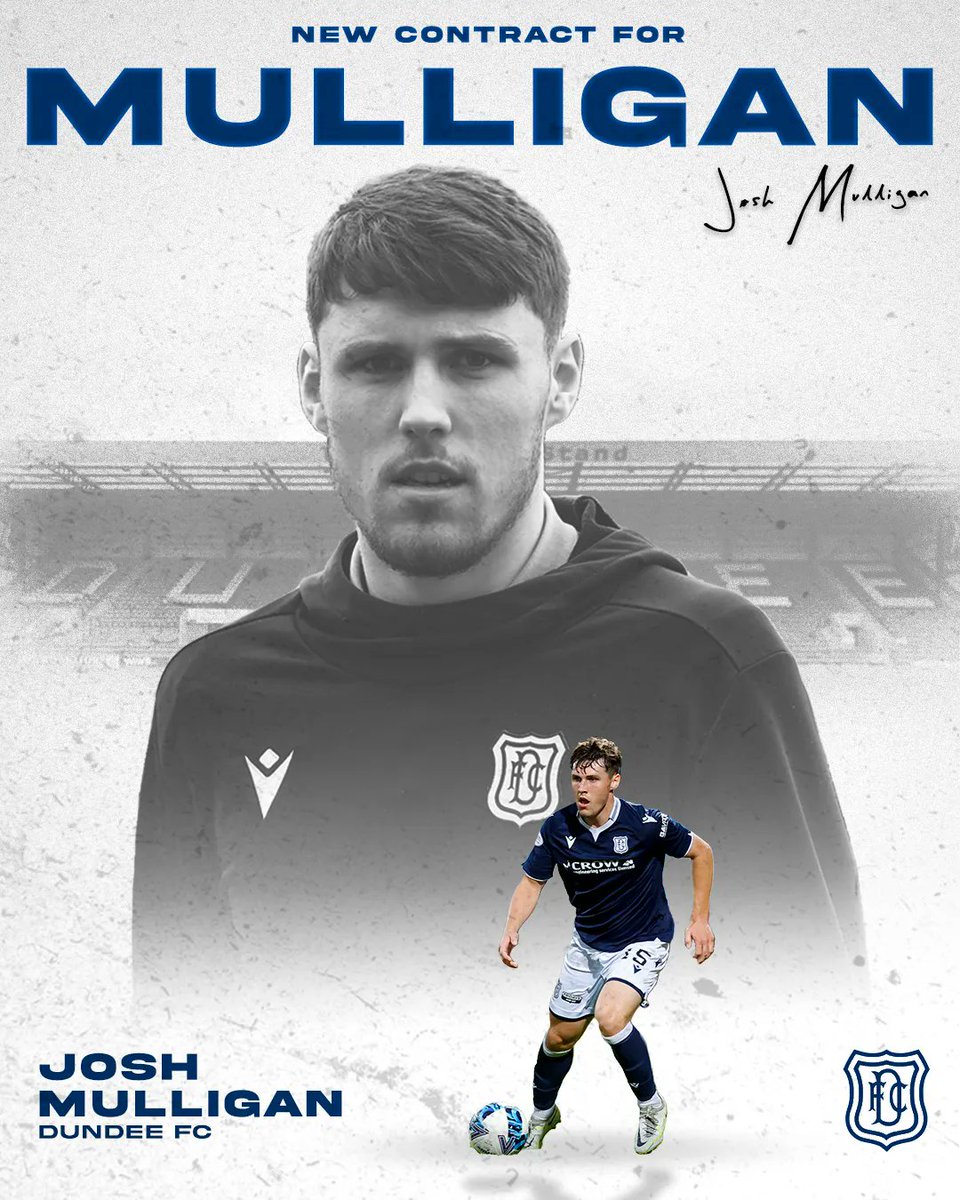 Mulligan commits to the Dee!

Dundee Football Club are delighted to announce that Josh Mulligan has signed a new contract which sees him commit to the club until the summer of 2025.

Read the full announcement on the club website.
buff.ly/3NkIENr

#thedee