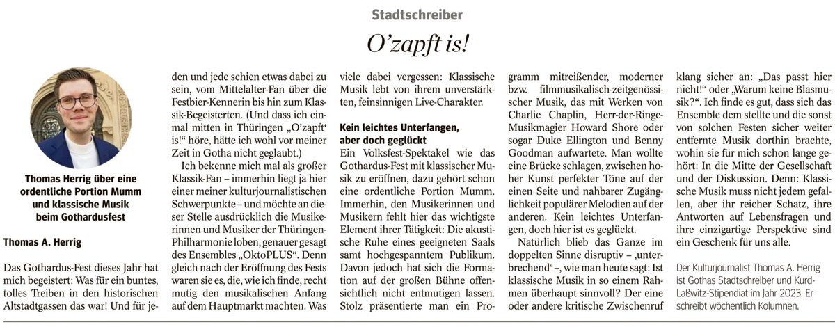 Passen Gothardusfest-#Spektakel und #KlassischeMusik zusammen? O‘zapft is! 😉🎻🎶.