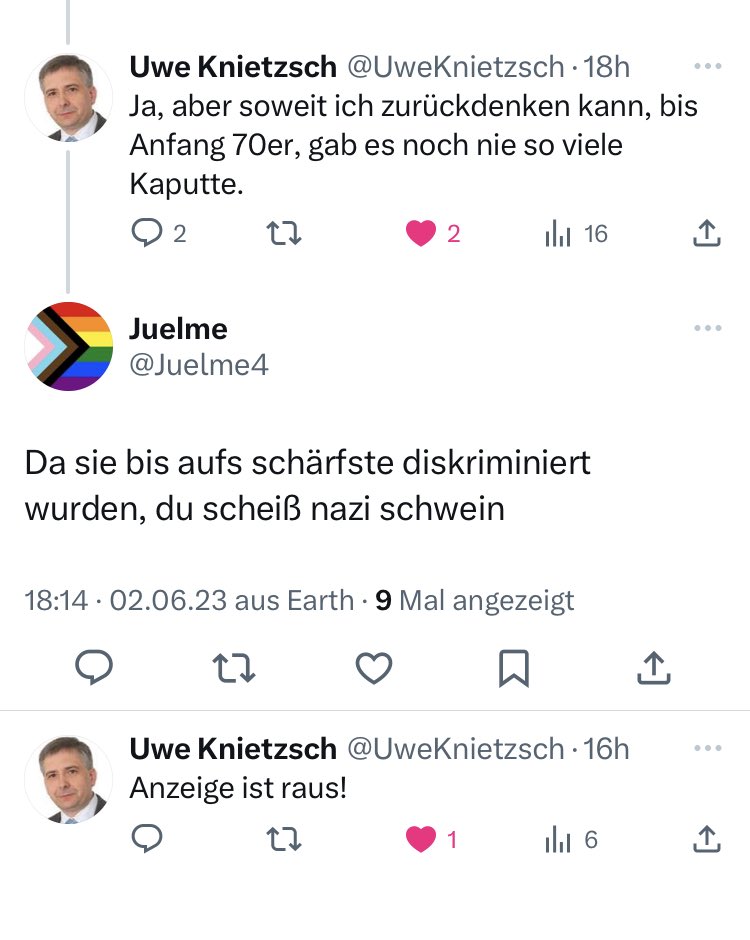 Queer-Aktivisten sind so tolerant und voller Liebe 🥰

#Stolzmonat #StolzStattPride #Pride #PrideMonth #Pride2023