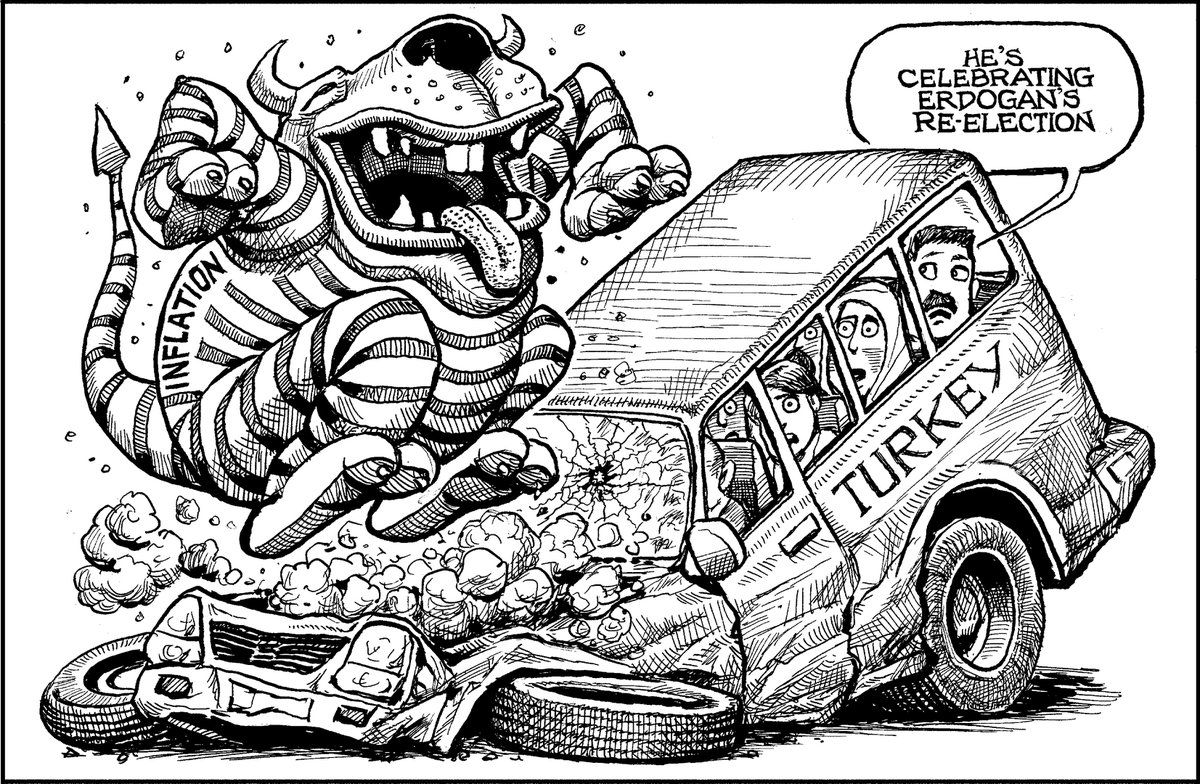 Turkey’s bizarre economic experiment enters a new phase. How long can Recep Tayyip Erdogan hold out? econ.st/3C9PaA8

Illustration: KAL