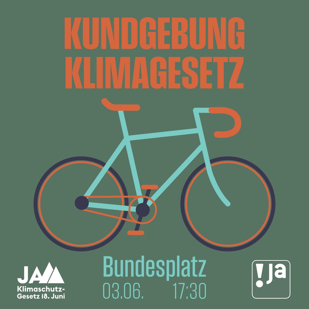 Heute um 17:30 Bundesplatz - laut, bunt, heiss und zahlreich! Ein JA! zum #Klimaschutzgesetz