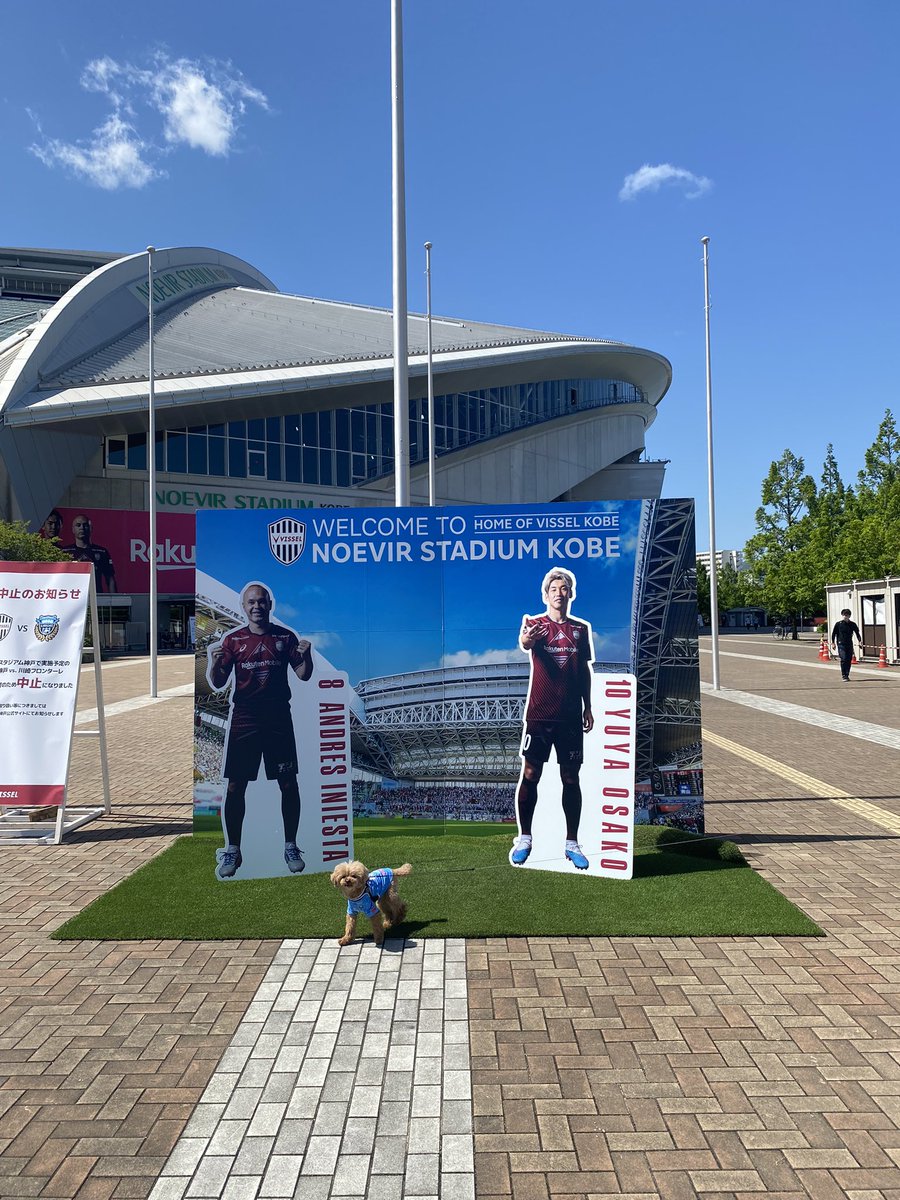 試合が中止になったし予定空いたからベイル君連れてドライブがてらノエスタまで。
そしたらツイッターで話題になった川崎からチャリで来た人にもお会い出来て一緒に写真撮ってもらいました。
とても気さくで凄え良い人でした。
気をつけてお帰り下さい🚌
#frontale #vissel #チャリ神戸