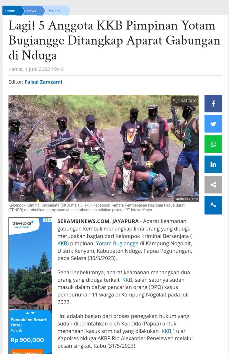 5 anggota #TPNPB-OPM yang dibawa Yotam Bugiangge menyerang TNI-POLRI ditangkap Satgas.
Pada saat penangkapan ada di mana Yotam Bugiangge. 
Mengapa ko tak curiga deng Yotam Bugiangge ini permainan inteljen NKRI 🇮🇩
#PapuaMerdeka 🇨🇺🇨🇺
#FreeWestPapua 🇨🇺🇨🇺