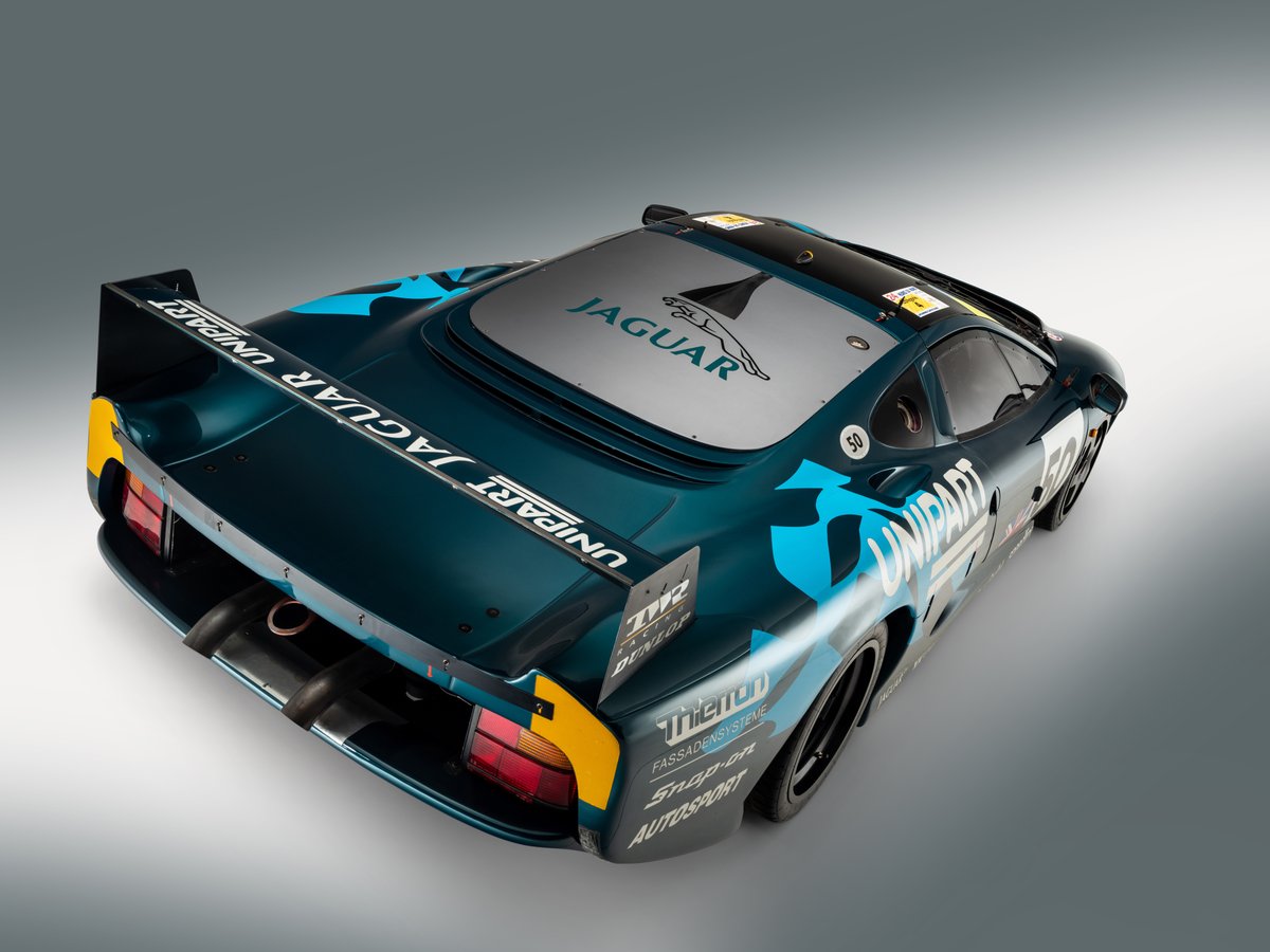 rmsothebys's tweet photo. This vanishingly rare @Jaguar XJ220 C is a highly original example that retired from racing after competing at Le Mans. https://t.co/4ac1SnLL0g https://t.co/jyZjPwidld