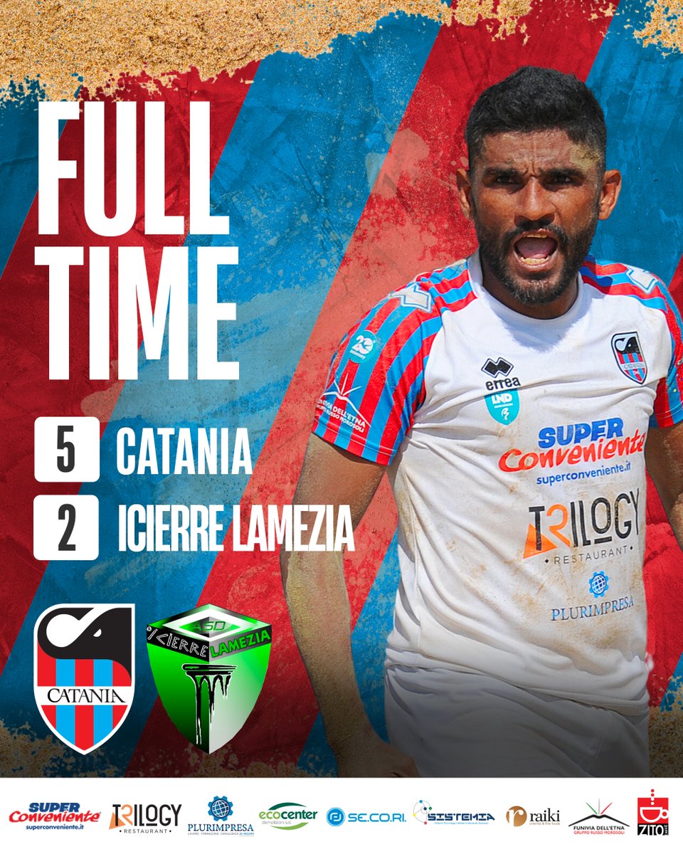cataniafc_'s tweet photo. ποΈβ½οΈβ€οΈπ #WeBeach
ποΈ Catania vs. Icierre Lamezia
ππ» Si conclude la seconda gara dei rossazzurri nella tappa di San Benedetto del Tronto, con la vittoria contro Icierre Lamezia per 5-2
#BeachSoccer #CataniaSSD https://t.co/MAAMlm4F49
