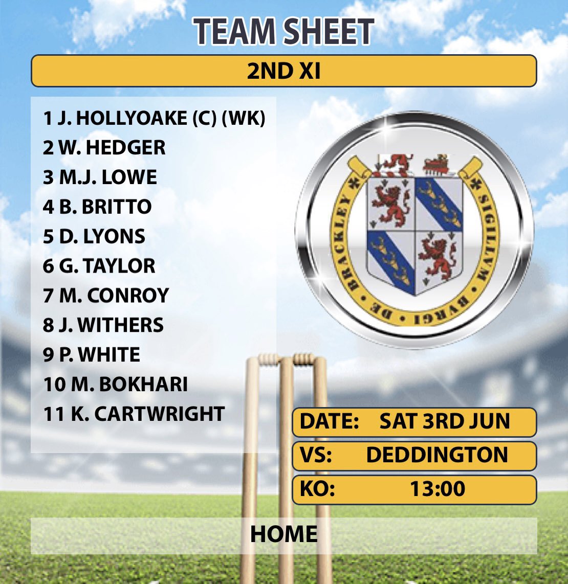 Brackley CC tweet media