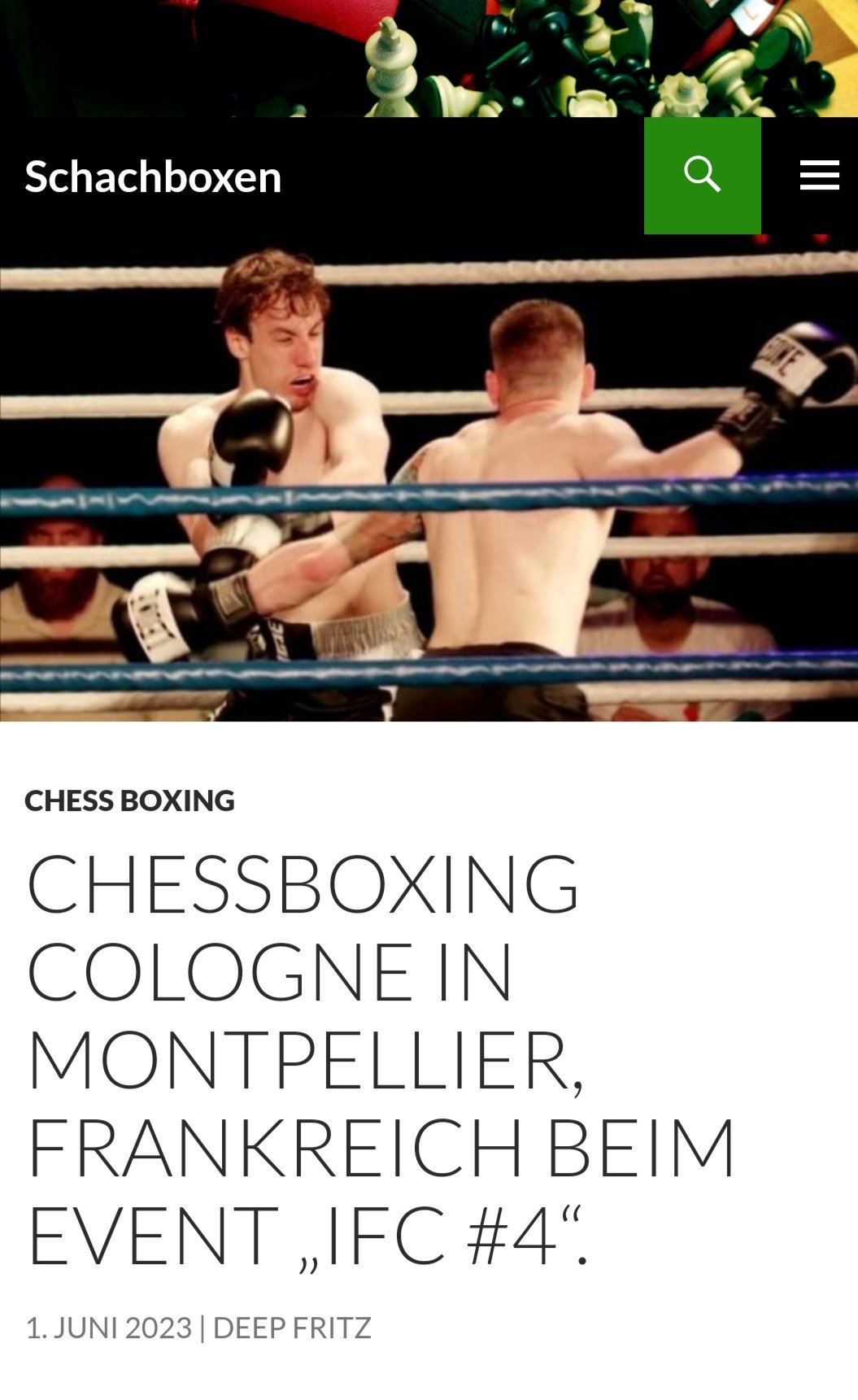 Chessboxing Cologne in Montpellier, Frankreich beim Event „IFC #4“. -  Schachboxen