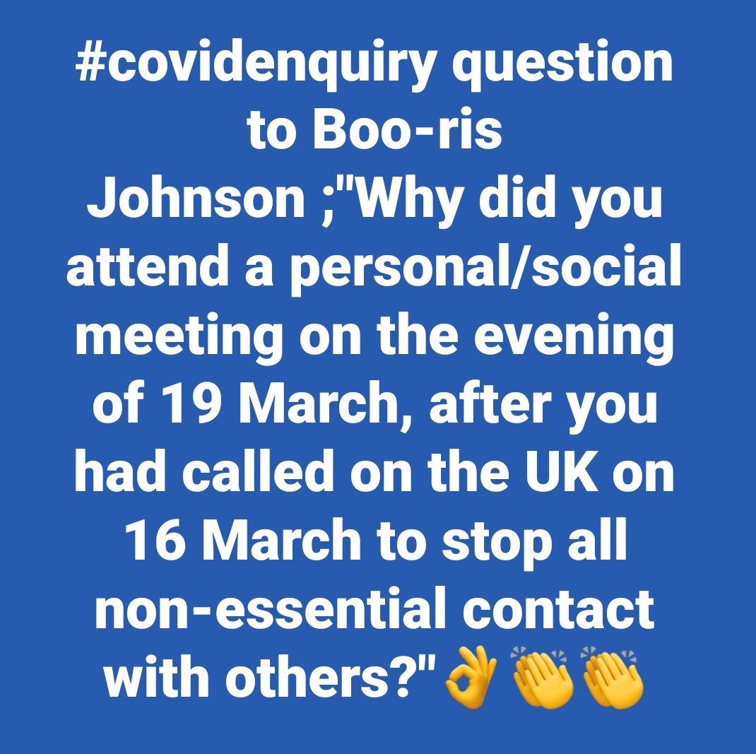 @calummack1961 @BorisJohnson Bunter the Johnson answer this question 👇 #CovidEnquiry 
#CovidCoverUp