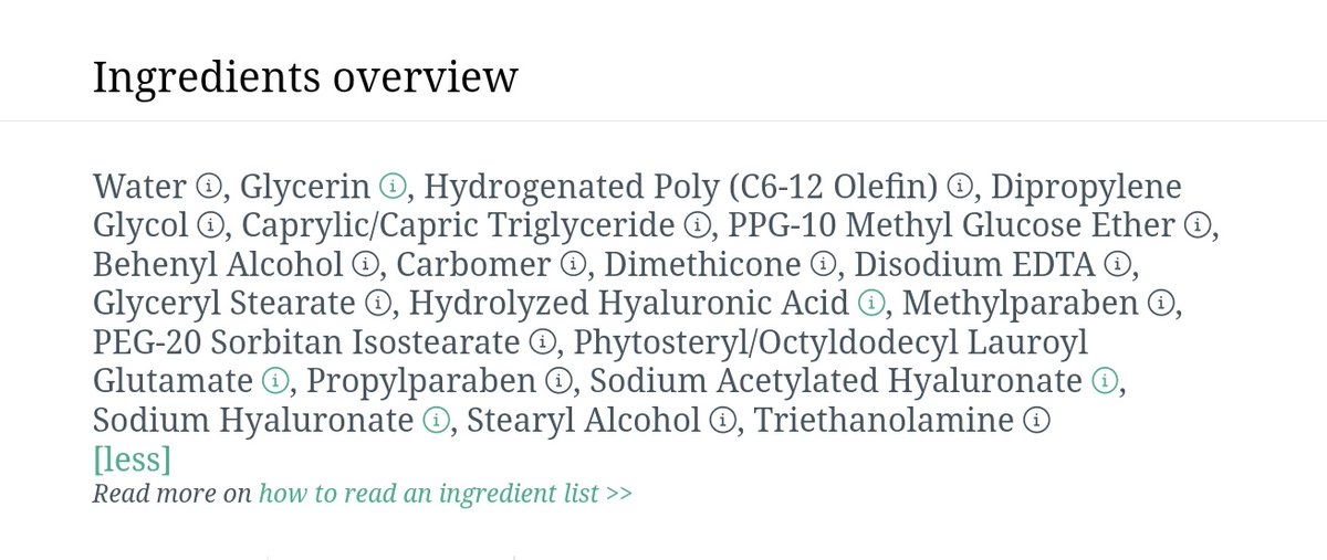 usut punya usut, rupanya aku nggak cocok sama kandungan berikut:

(1) dimethicone (comedogenic)
(2) glyceryl stearate (fungal acne trigger) 
(3) paraben (bisa bikin breakout)
(4) PEG-20 sorbitan isostearate (fungal acne trigger) 
(5) stearyl alcohol (comedogenic)