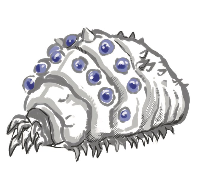 ここ2日くらいでシール絵のラフ3枚描いた〜画像はシール絵とは関係ない、ただのラクガキ王蟲