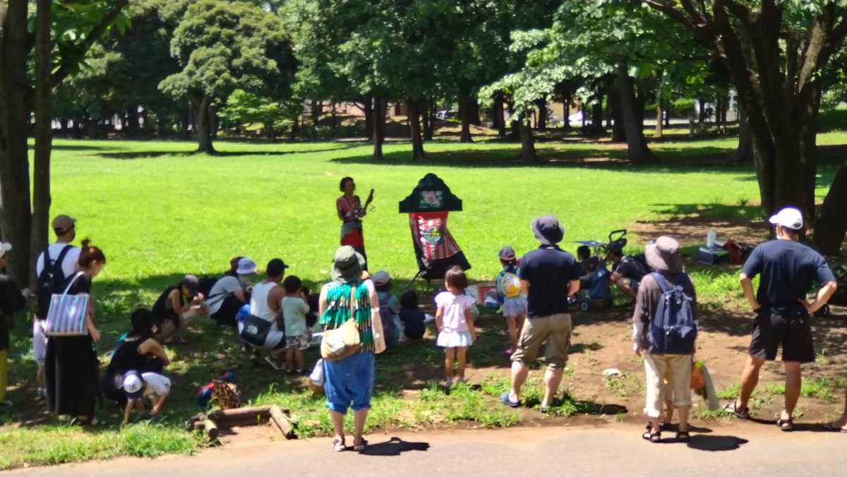 明日4日はヘブン活動紙芝居です😊

場所：小金井公園わんぱく広場
時間：1回目11:00～/2回目12:00～

・どなたでもご自由にご覧頂けます🙇‍♀️
・雨天☔中止。その場合はまたこちらでご連絡させて頂きます🙇‍♀️
この間作った御伽草子版うらしまたろうやりたいですね😊❗