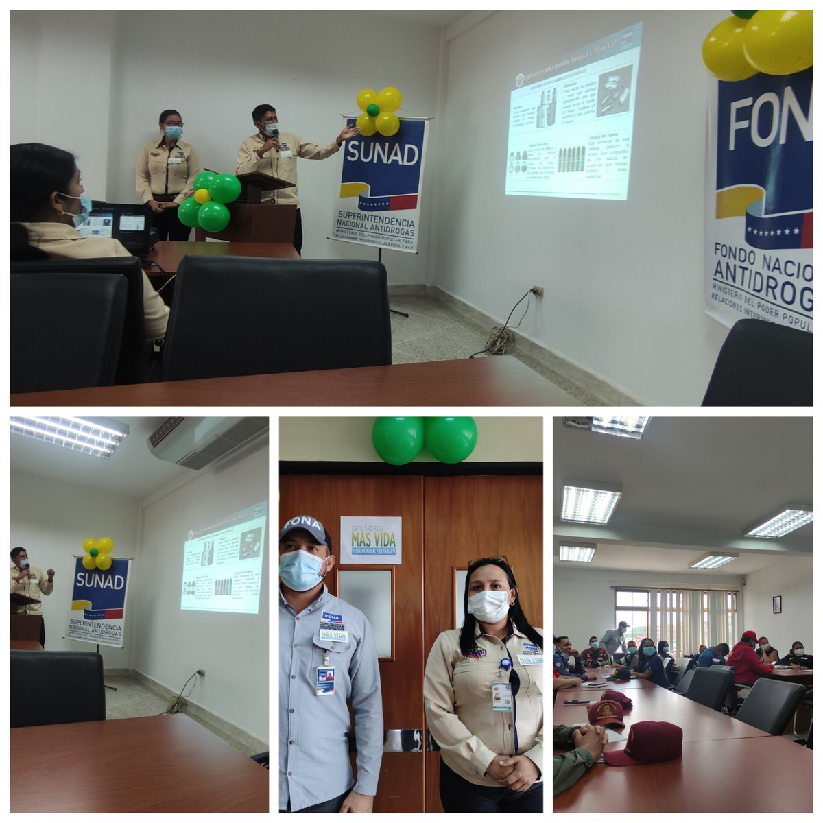 En el Marco del Día Mundial sin Tabaco,la SUNAD ejecuta Conferencia sobre el Tabaco , dónde participaron varios ponentes entre ellos Comisionaduria de Salud,DPD,FUNDARIVAS, desde la Fundación Doña Sofia, municipio Barinas y Frente Preventivo.#DiaMundialSinTabaco