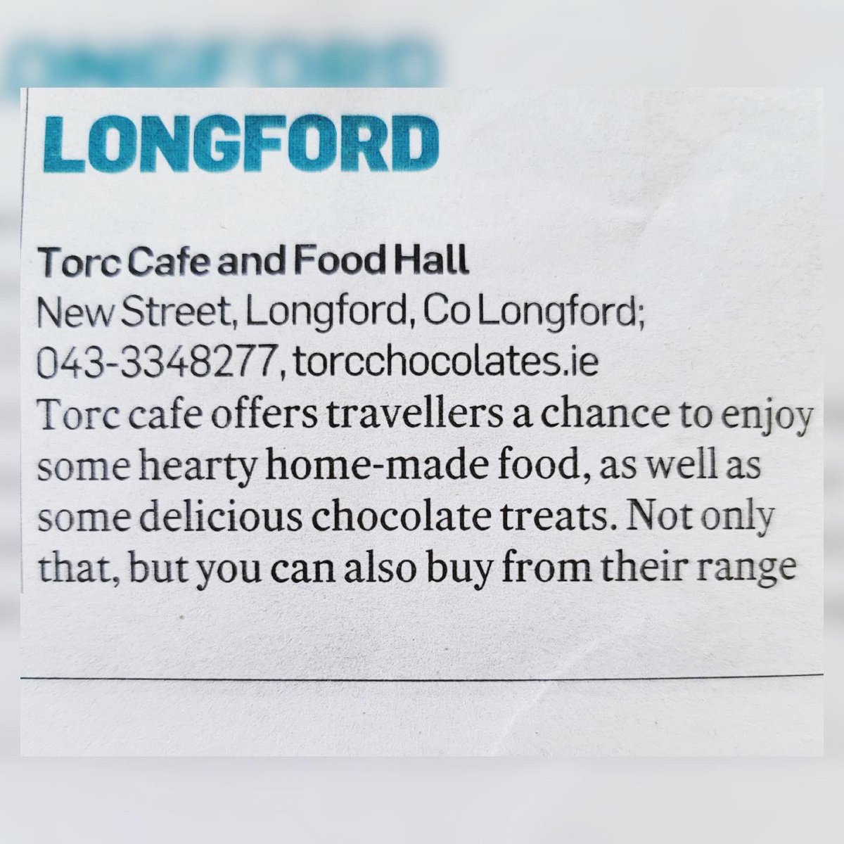 CafeTorc's tweet photo. Delighted to get a mention in The Irish Times Summer Food + Drink Magazine. We are listed as one of the 100 Great Places to Eat this Summer ☀️ #theirishtimes #food+drinkmagazine #100greatplacestoeatthissummer #irishfood #longford #ireland https://t.co/GM5RStm4lx