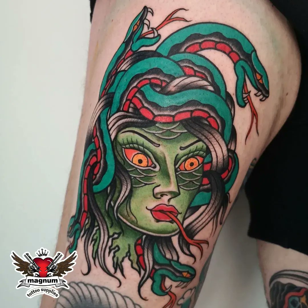 Aggregate 165+ medusa thigh tattoo best