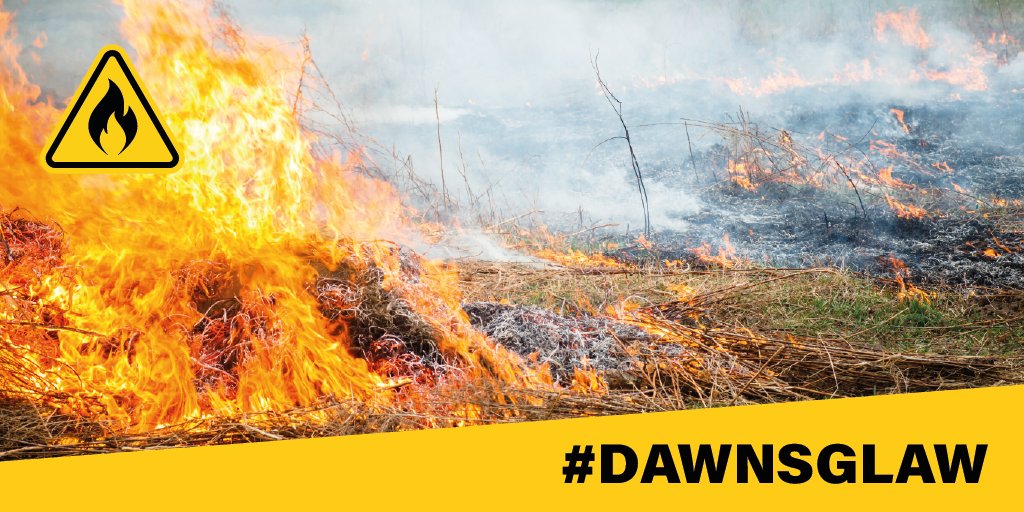🌞 It looks like it's going to be a sunny weekend! 🌳 Every year fire is responsible for the destruction of thousands of hectares of countryside, open space and wildlife habitats. 😲 Many of these fires are preventable. 🔥 Help stop grass fires #DawnsGlaw