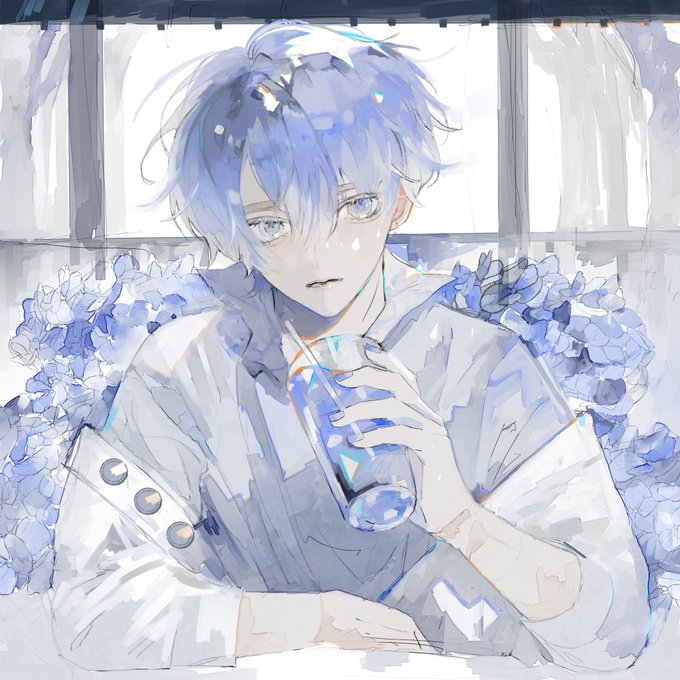 「blue eyes hydrangea」 illustration images(Latest)｜4pages