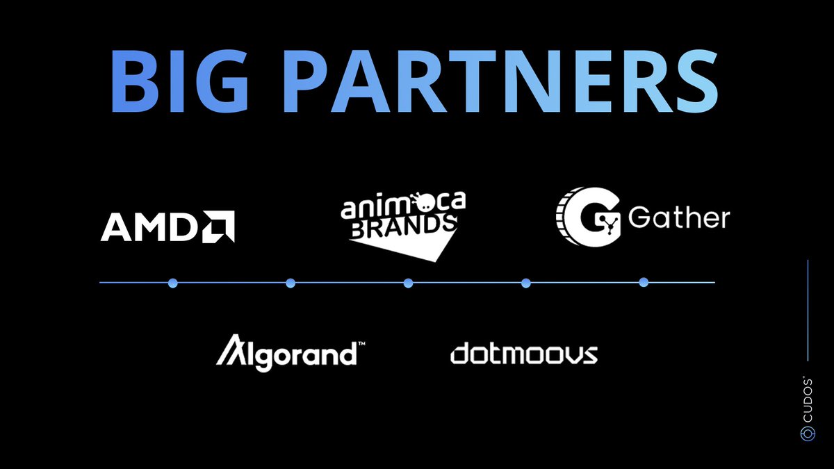 💎 #CUDOS has a number of very large and influential partners, which shows the importance of the project. 

You can study the BIG partners on my graphic and on the website cudos.org/#