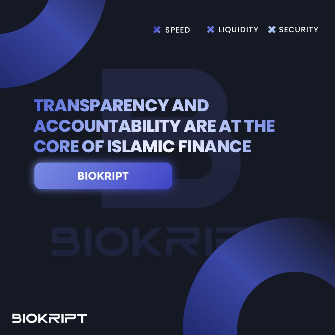 All financial transactions must be fully disclosed to ensure fairness and build trust among all parties involved. With Shariah boards overseeing compliance, integrity is woven into the fabric of this ethical financial system. 

#Biokript #TransparencyMatters
