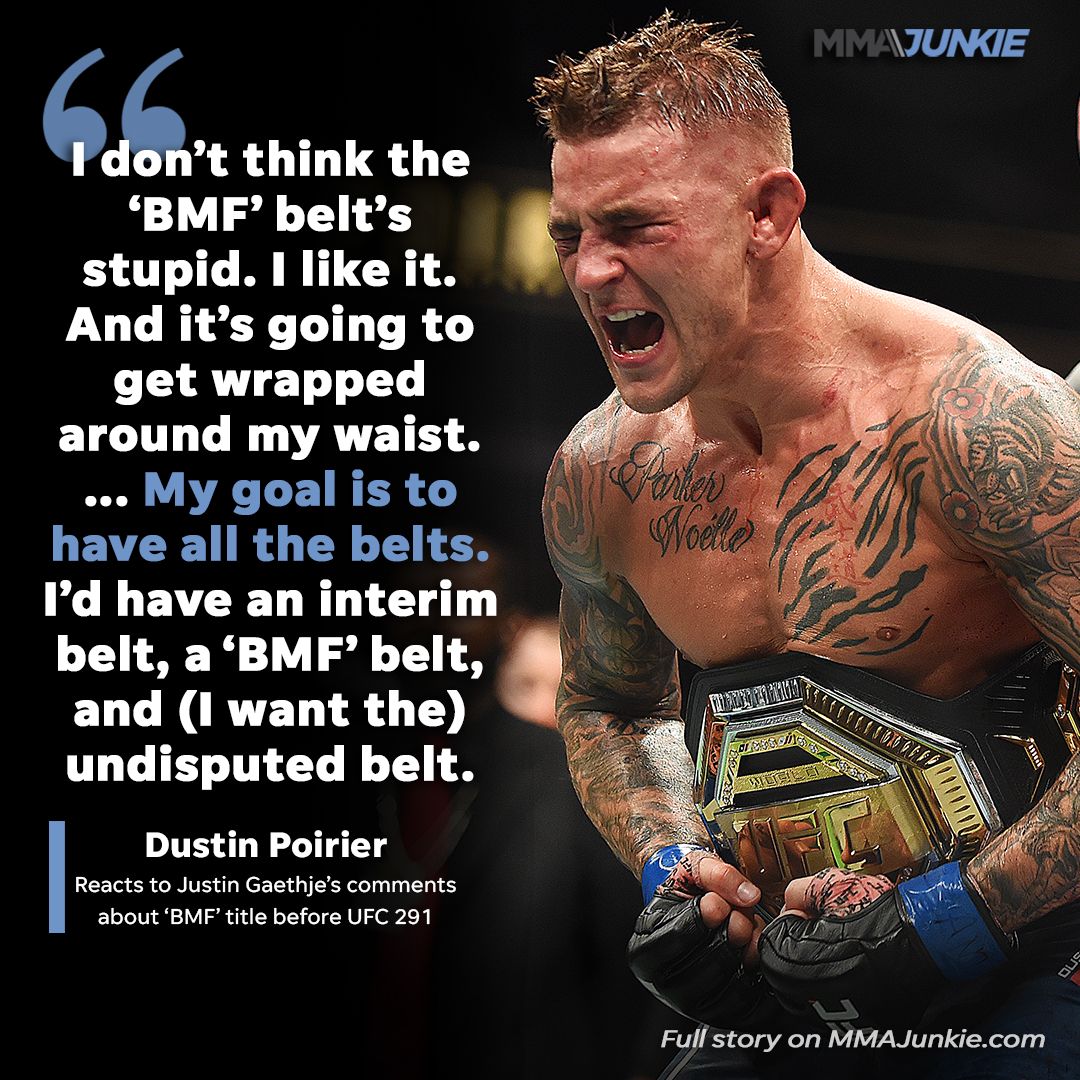 Dustin Poirier wants ALL the belts 💎

#UFC291 | Full story: bit.ly/PoirierBMF