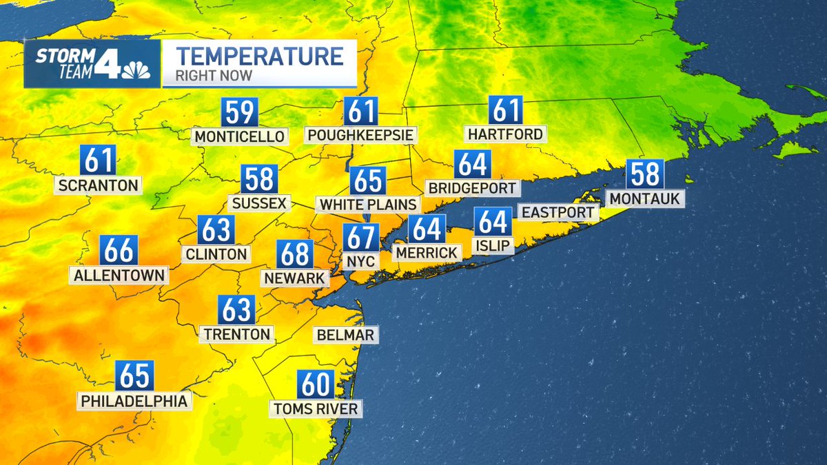 Temperatures at this hour #NBC4NY