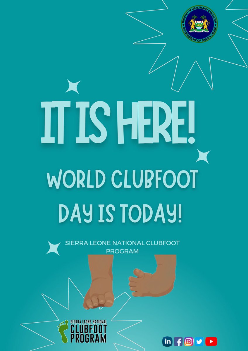 🌍✨ Today is World Clubfoot Day! 🎉✨

Join us in raising awareness and advocating for access to quality treatment for children born with clubfoot.  

We provide expert care and free treatment, empowering these children to walk and thrive. Together, let's make a difference. 💙