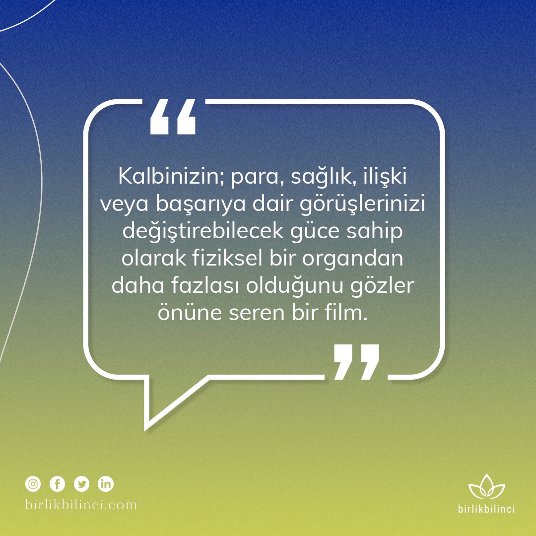 Yönetmenliğini Drew Horiot’un üstlendiği Kalbin Gücü, göğüs kafesinizde saklı duran gücü yeniden keşfetmenizi sağlayarak duyguları, ilişkileri, yaşamı yeniden ele alıyor.

Keyifli seyirler 🎬
#DrewHeriot #KalbinGücü #ThePowerOfTheHeart #PauloCoelho #MayaAngelou #EckhartTolle