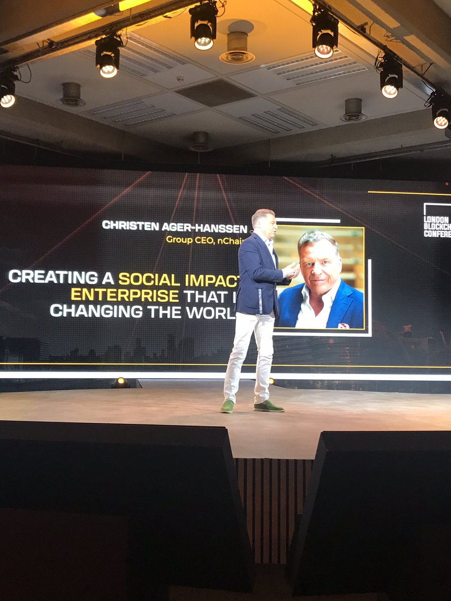 What awesome event at the London Blockchain Conference!

Quoting my boss <a href="/agerhanssen/">Christen Ager-Hanssen</a>:
“ It’s not only about the technology,
it’s about changing the world
and making it a better place.
We are creating the most impressive
social impact enterprise in the world. “

#nchain #web3