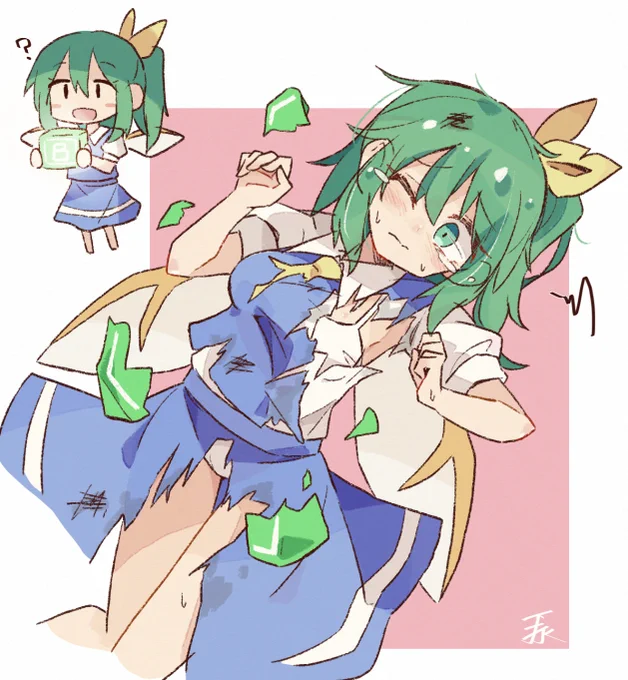 019 > 持ってたボムアイテムが暴発して、服が破れてブラチラ&パンチラしちゃってる大ちゃん #odaibako_Harvest291 