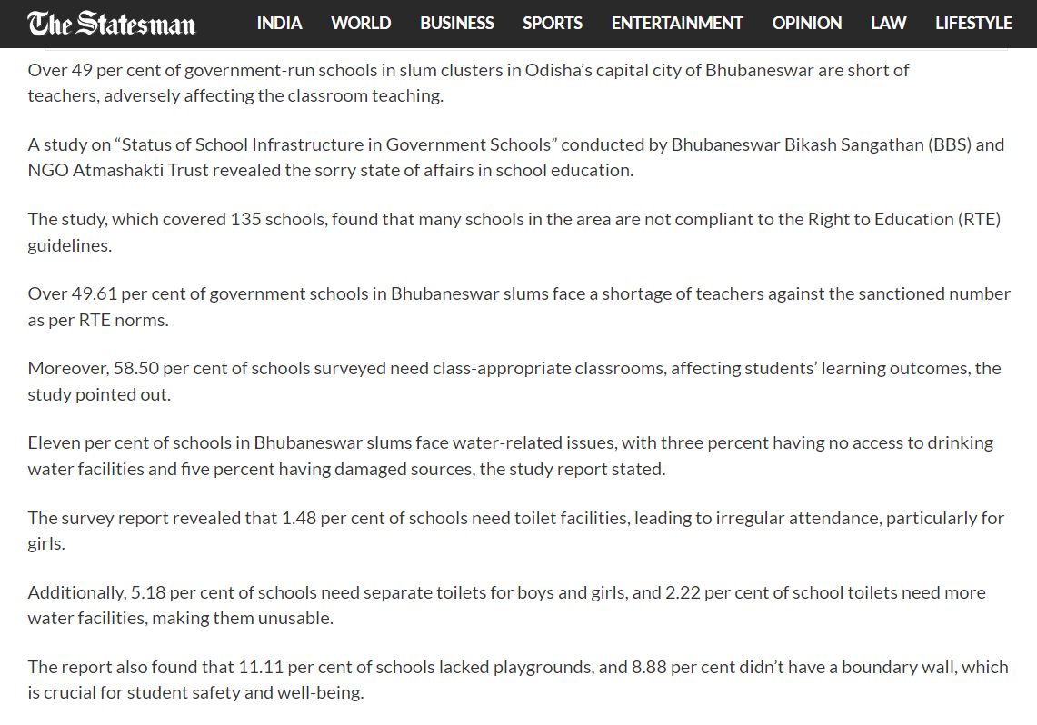 KalahandiNvs's tweet photo. Action should be taken to address the teacher shortage, as reported in the slum clusters of Bhubaneswar. A well-supported and sufficient teaching force will improve children’s learning outcomes.
https://t.co/i04OdLNNEJ
#educationcannotwait https://t.co/ROtfRmPnbJ