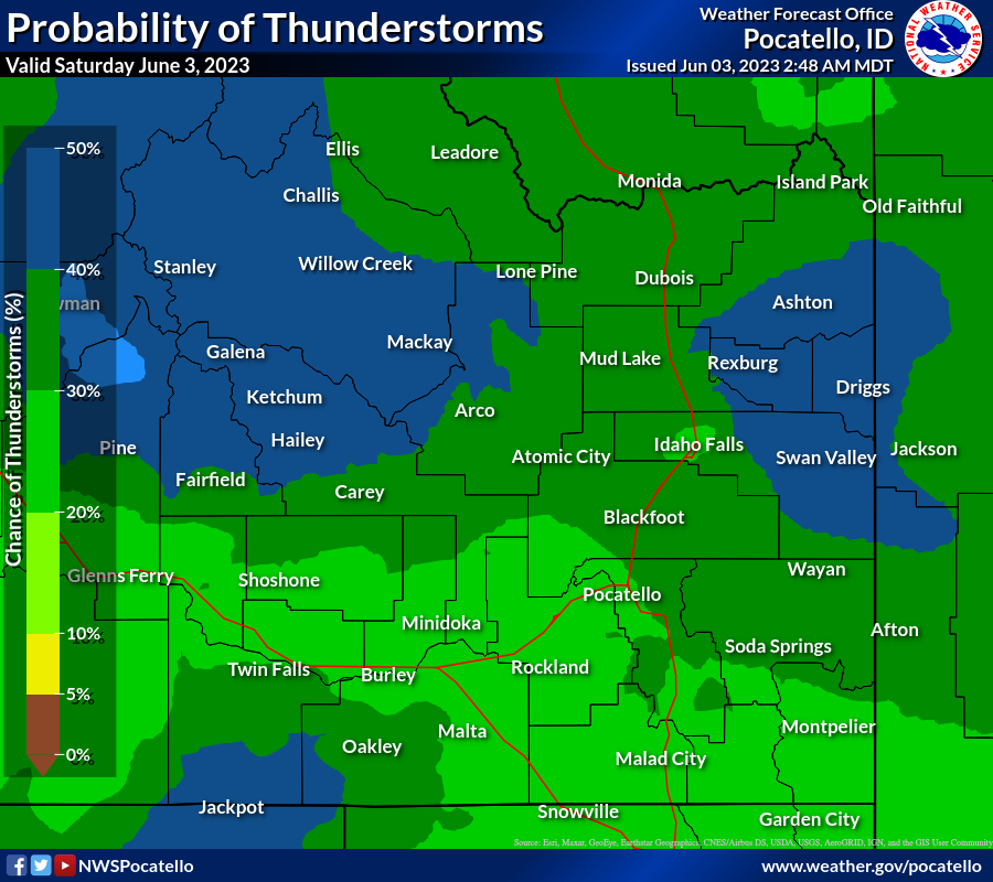 NWS Pocatello on Twitter: "You can expect scattered showers and storms