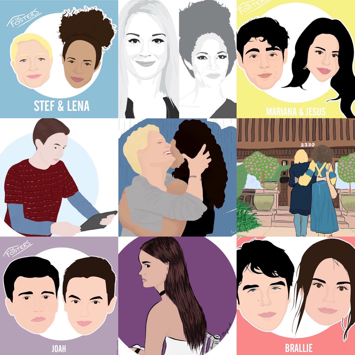 some of my different arts along the years about The Fosters. A great source of inspiration #TheFostersTenYearAnniversary