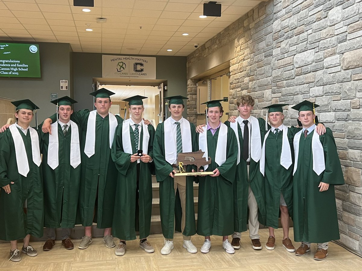 CantonHSHockey's tweet photo. Congratulations to our state champion graduates and the entire CHS Class of 2023!! https://t.co/HEMVwmo71r
