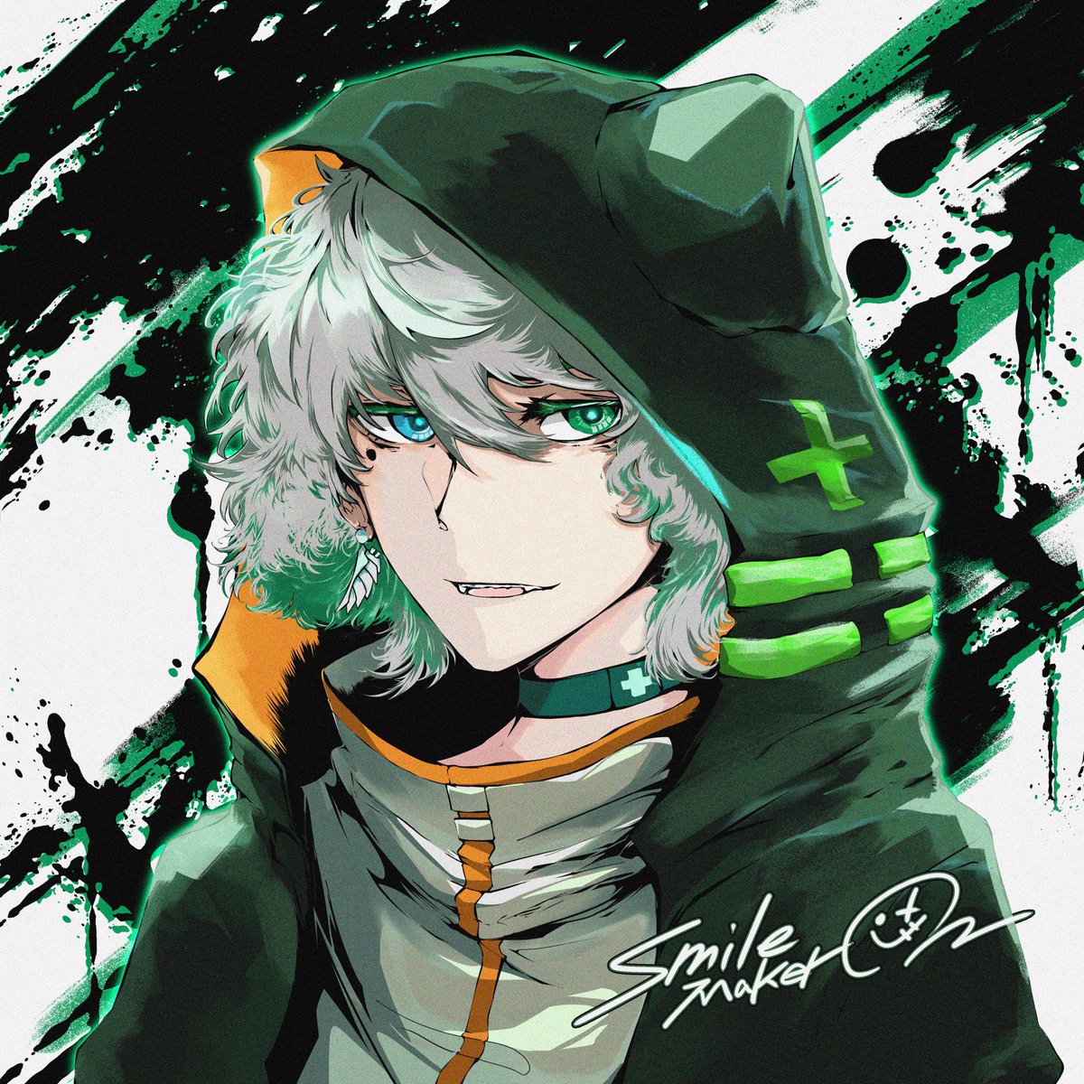 k421_n0's tweet image. どう?!これ?!最高じゃない?!
これ、新しい俺のイラスト!!
物凄くカッコイイよね😎
このイラストを描いてくださったのは尊敬してやまないyUneshiさんです
みなさんもyUneshiの絵を見て惚れます！
是非アカウントに飛んで拝見してみてください！m(_ _)m
#yuneshi1698 #スマイルメーカー  #Smilemaker