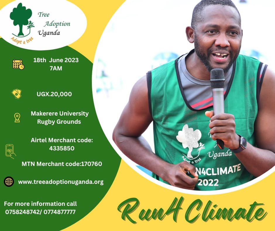 tree_adoptionug's tweet image. “When my story is written, long after I am gone. I want it to say that I lived at a time of proactive climate action actors, that when our planet was on fire, I did'na simply standby, I took the smallest action possible!
I #Run4Climate with Tree Adoption Uganda
Will you join me?”
