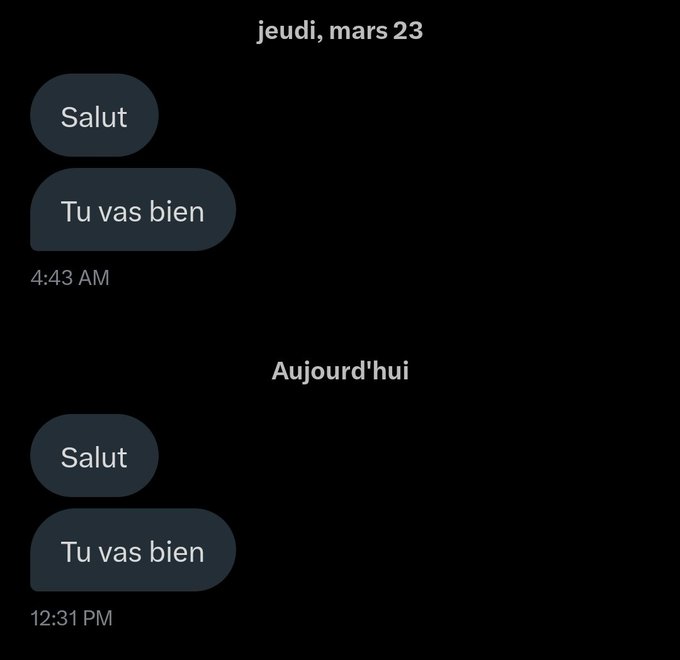 Salut Tu vas bien https://t.co/D8aHIgOGpr<a href="/tag/mvsales"class="tags"><span>#mvsales</span></a>
