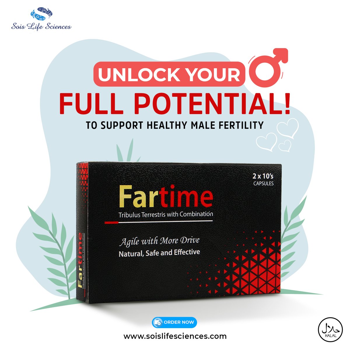 Boost men's fertility performance with our groundbreaking solution. Don't wait, take charge of your fertility today!

Order Online: soislifesciences.com

#MenFertilityBoost #UnlockYourPotential #JourneyToFatherhood #BuildingAFuture #TakeCharge