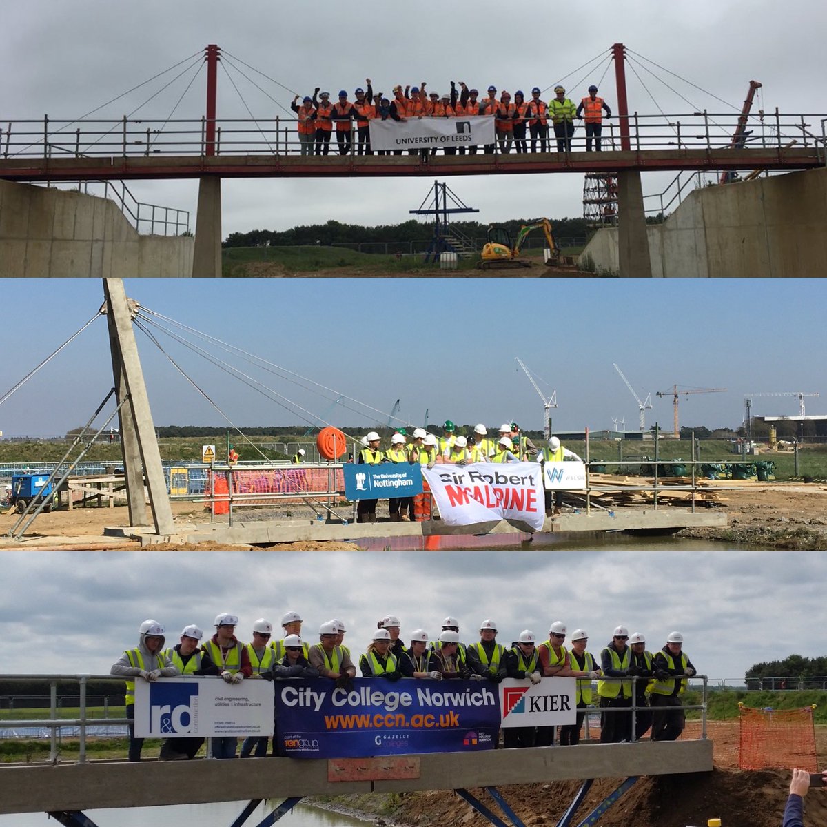 Construct_arium's tweet photo. Who doesn’t love a bridge on a Saturday?
Here’s some of our favourites:
#MillauCableBridge, France
#BreweryWharfFootbridge, Leeds
#KingsgateFootbridge, Durham
Scaled versions built in #Norfolk in 5 days.
#TurningTheoryIntoPractice https://t.co/tiYAfgyinP