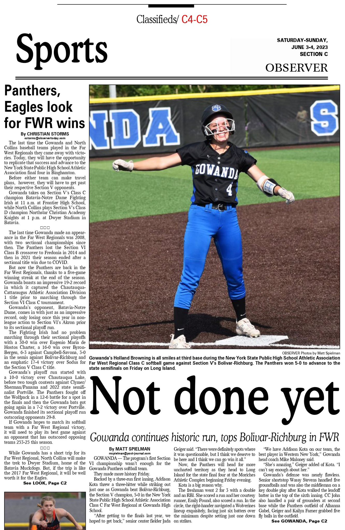 GowandaCSD on Twitter "A nearly flawless defense coupled with an