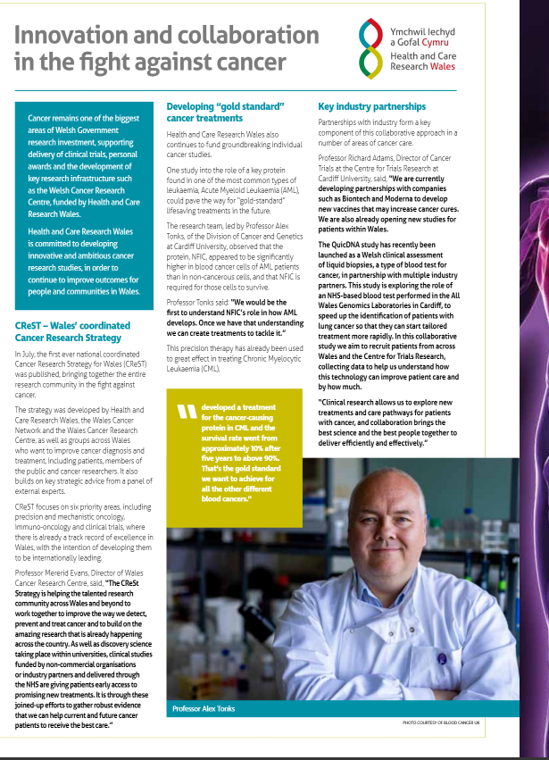 Alex Tonks (@alex_tonks) on Twitter photo Grateful to <a href="/ResearchWales/">Health and Care Research Wales</a> for funding our continued studies and to <a href="/BloodCancer_Res/">Blood Cancer UK Research</a> who funded the original study; quantitating nuclear proteomics in #AML. Thanks also to MediWales Review and Directory 2023 - Issuu for highlighting this
issuu.com/teamworksdesig… 👇 Grateful to <a href="/ResearchWales/">Health and Care Research Wales</a> for funding our continued studies and to <a href="/BloodCancer_Res/">Blood Cancer UK Research</a> who funded the original study; quantitating nuclear proteomics in #AML. Thanks also to MediWales Review and Directory 2023 - Issuu for highlighting this
issuu.com/teamworksdesig… 👇
