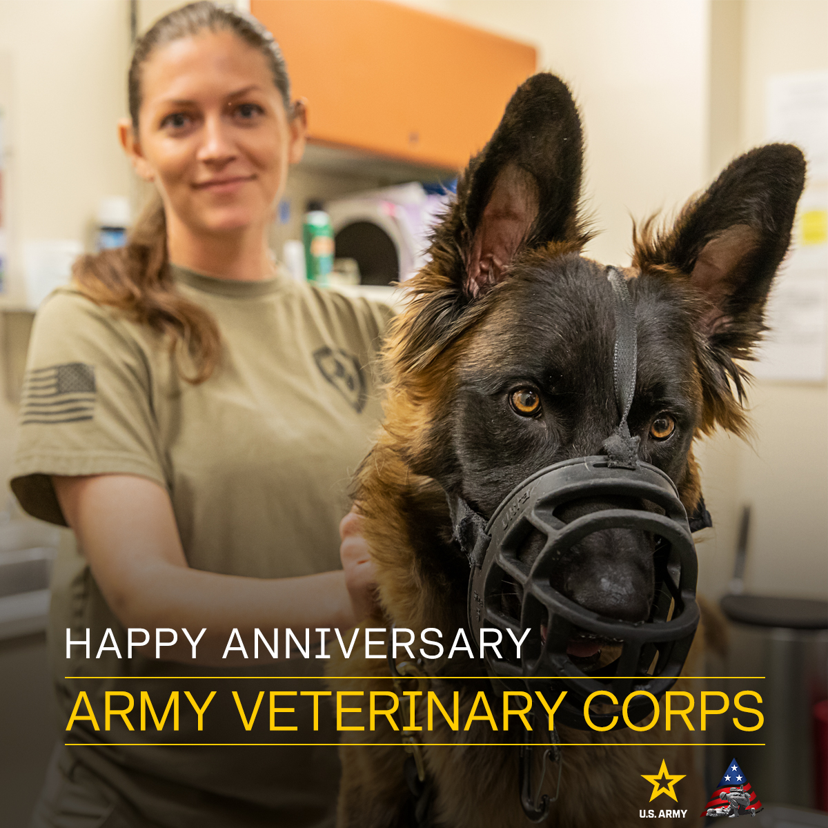 Happy 107th Anniversary Army Veterinary Corps. Thank you for your commitment and service to the health and safety of the U.S. Armed Forces. You make Army Medicine Army Strong! #ArmyVeterinaryCorps